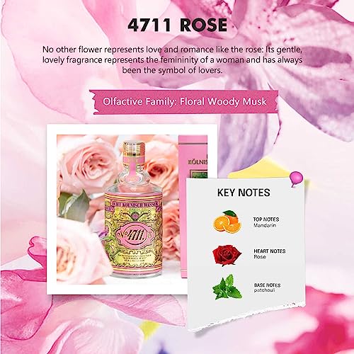 4711 Floral Collection Rose Eau De Cologne Spray for Women - 3.4 oz