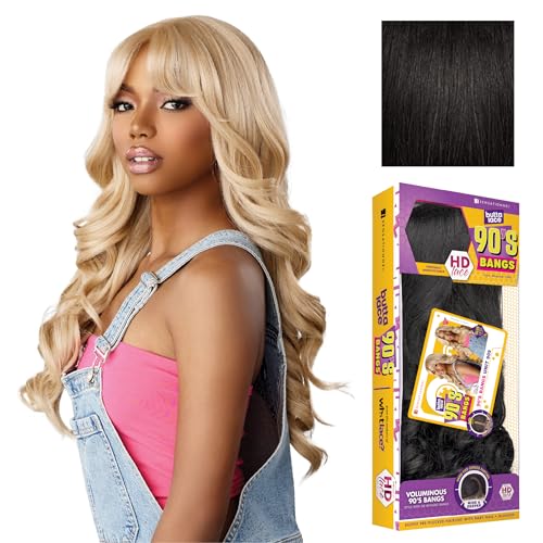 Sensationnel Butta Lace 90s Bangs Wig-Unit 909 Offblack, Glueless Synthetic Hair