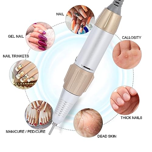 Electric Nail Drill Pen 35000RPM with Replacement Handle for Manicure Pedicure