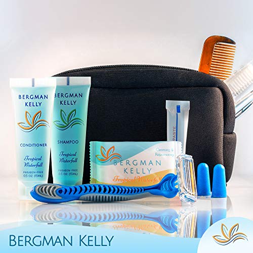 Bergman Kelly Tropical Waterfall Hotel Soap & Shampoo Conditioner Set 0.5 oz (50 Pack Each) - Travel Size Toiletries