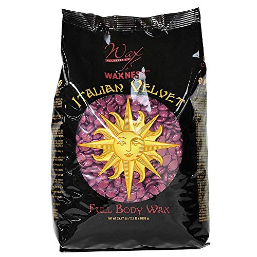 Waxness Italian Velvet Hard Wax Beads 2.2 lb - Synthetic Stripless Wax for Full Body, Rosin-Free, Professional Use