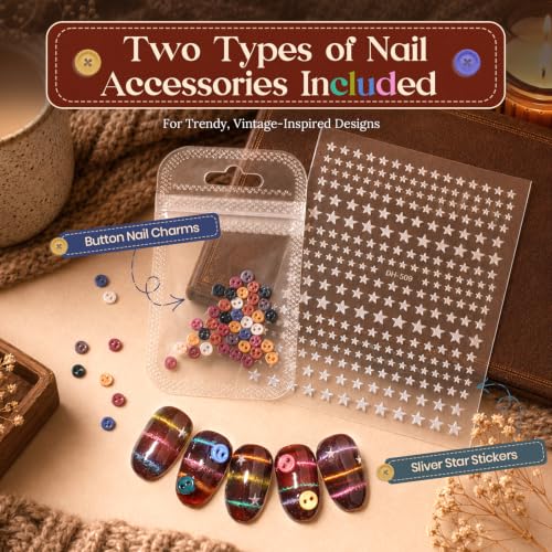 Beetles Mocha Sweater Cat Eye Gel Nail Polish Set, 6 Colors, 9ml - Brown Nude Gold Variation