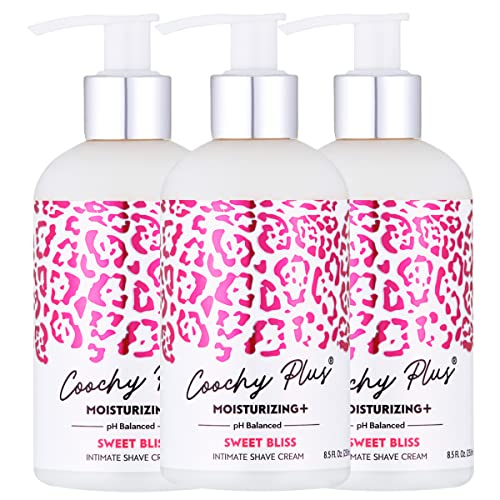 Intimate Shaving Cream Set - Coochy Plus Sweet Bliss 3-Pack for Razor Burn & Ingrown Hair