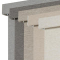Persilux Blackout Linen Roller Shades - 34.5 x 64 Inches, Cream, Cordless, Insulated Window Blinds for Home & Office