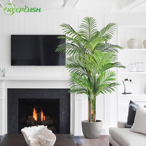 6ft Golden Cane Palm Artificial Tree - Large Tropical Faux Plant for Indoor & Outdoor Decor