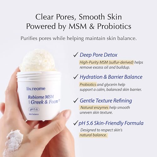 Deep Pore Face Wash with MSM Sulfur & Probiotics for Sensitive Skin