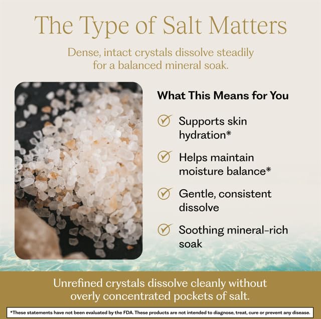 Himalayan Crystal Salt Detox Bath Salts 1 oz - Natural Mineral Soak for Relaxation