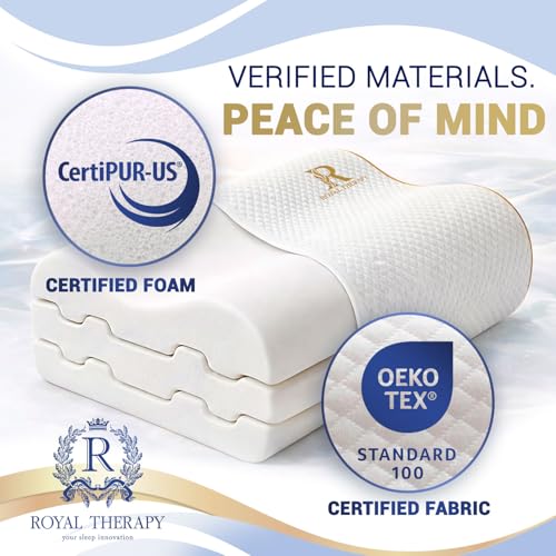 King Memory Foam Pillow 31 x 14 x 5.1 Inches - Ergonomic Cervical Support for Side, Back, Stomach Sleepers