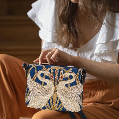 Signare Tapestry Women Bags inspired by Walter Crane, The Swan