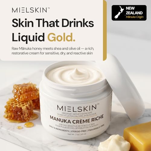 Manuka Cream for Sensitive Skin 2 oz - Fragrance-Free, Steroid-Free Moisturizer