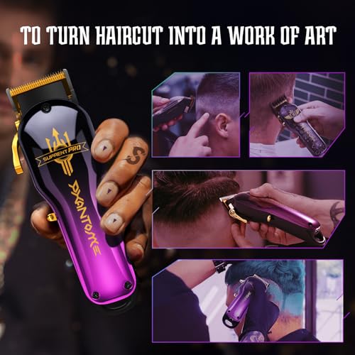 Professional Hair Clipper Kit with DLC-Coated Blades & Brushless Motor