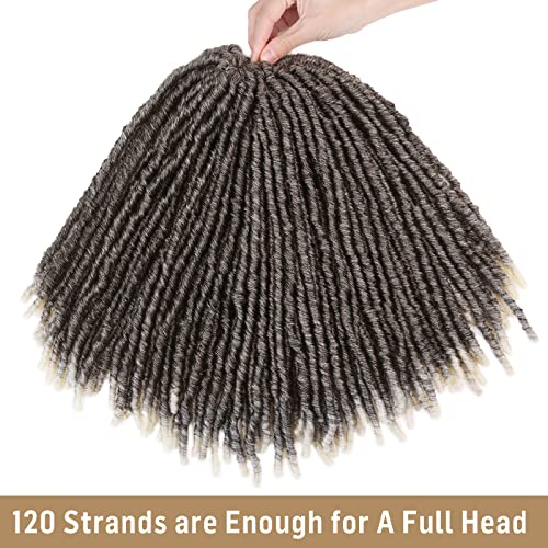 WIGNEE Faux Locs Crochet Hair 120 Strands 12 Inch Soft Synthetic Locs