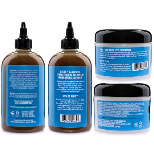 Camille Rose Curl & Textured Hair Shampoo & Conditioner Set with Chebe & Castor Oil
