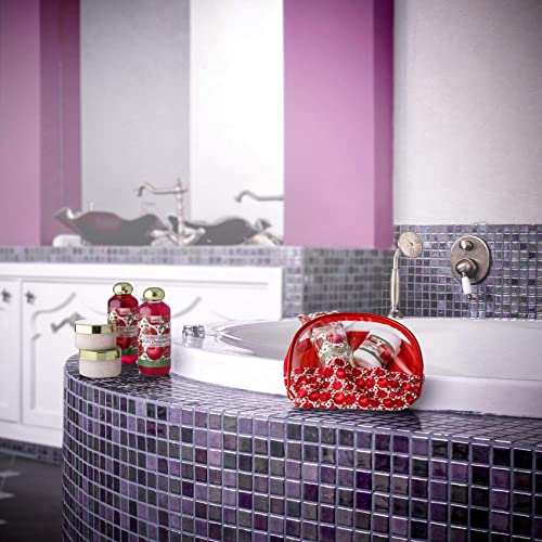 Luxury Bath & Body Gift Set with Pomegranate Scent - Spa Gift Basket for Women & Men