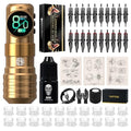 Cordless Tattoo Pen Kit with 1900mAh Battery for Beginners - Gold Variation