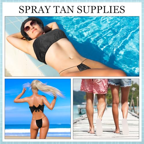 Black Spray Tan Feet Pads & Disposable Bra Set - Full Coverage Kit, Variation of THIS listing