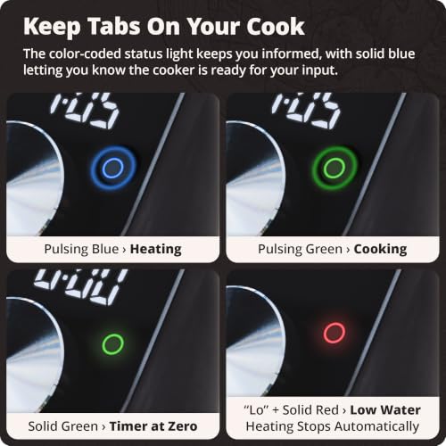 Greater Goods Sous Vide Cooker 1100W No App WiFi Onyx Black