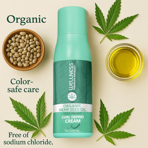 Plant-Based Curl Defining Cream with Hemp Seed Oil - 500ml
