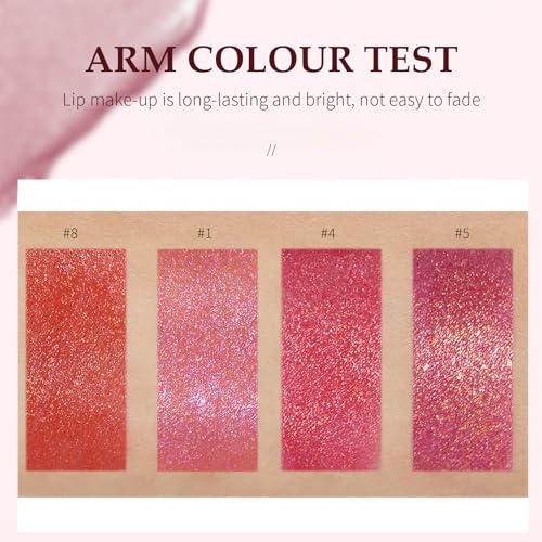 FelinWel Super Sparkly Lip Gloss, Shining and Nourishing, Fresh Texture, Buildable Formula, One for Multipurpose, 03# Cherry Glaze