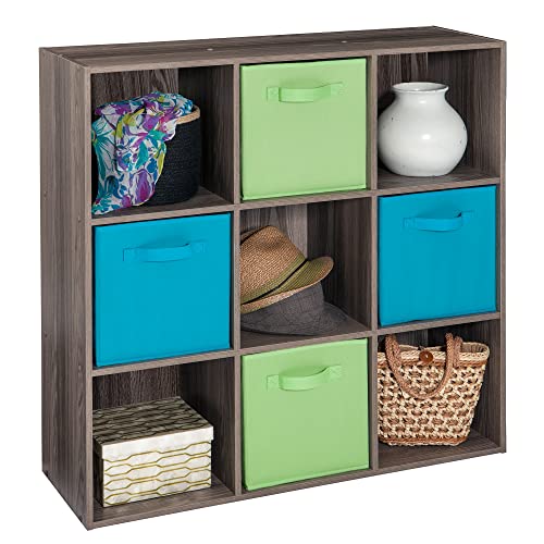 ClosetMaid Cubeicals 9-Cube Storage Organizer Shelf in Natural Gray Finish