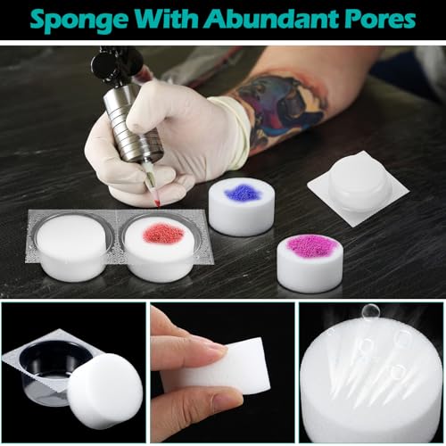 72 Pcs Disposable Foam Ink Rinse Cups for Tattoo Needles - Heigble