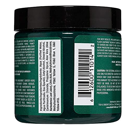MANIC PANIC Classic Green Envy Semi Permanent Hair Color - Emerald Green Hair Dye for Women & Men That Lasts 4-6 Weeks - Vegan, Ammonia & Cruelty-Free - Create & Mix Custom Shades (4oz / 2pk)