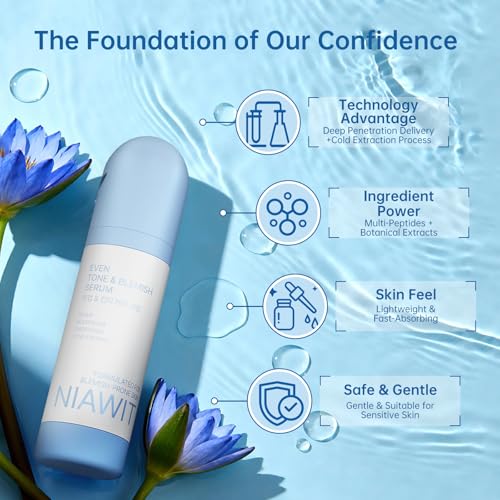 Even Tone & Blemish Serum ? Face Brightening & Dark Spot Correcting Repair Serum with Centella, Niacinamide | Helps Smooth, Hydrate & Nourish, Gentle for Acne-Prone Skin, 1 fl.oz / 30ml