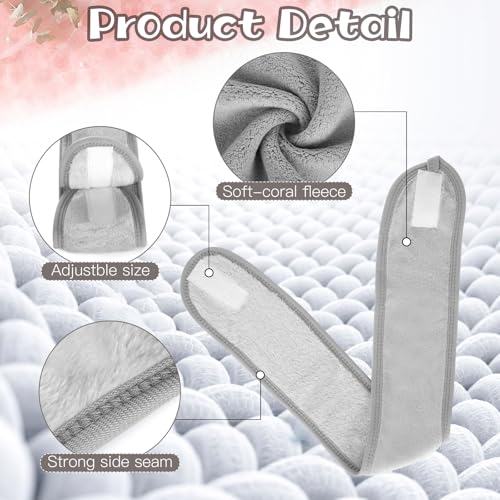 18PCS U-Shaped Microfiber Facial Towels for Estheticians & Spa, Grey