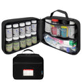 StarPlus2 Large Pill Bottle Organizer & Travel Medicine Bag - Black, Emergency Card LG