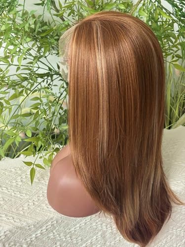 24 Inch Mixed Brown Synthetic Lace Front Wig for Black Women - Pre Plucked & Natural Look, 13x6 HD Lace, Long Straight Style Variation