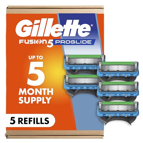 Gillette Fusion5 ProGlide Razor Blade Refills - Pack of 5 for Men