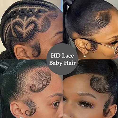 HD Swiss Lace Baby Hair Edge Stripes 4 Pieces - Human Virgin Hair for Natural Hairline