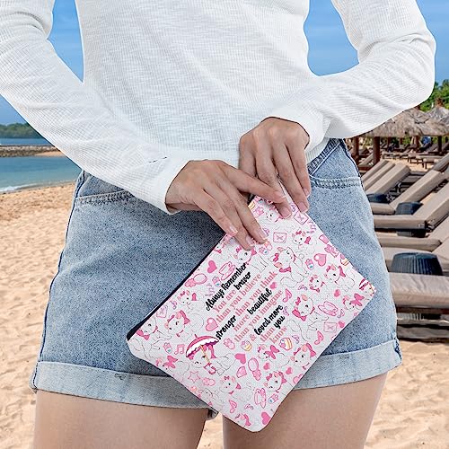 WZMPA Cat Marie Cosmetic Bag Marie Fans Gift You Are Braver Stronger Beautiful Than You Know Marie Makeup Zipper Pouch Bag (Cat Marie)