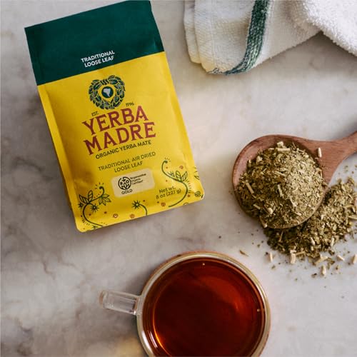 Organic Loose Leaf Yerba Mate Tea - 8 Ounce Pack of 6 by Guayaki - Caffeine & Antioxidants