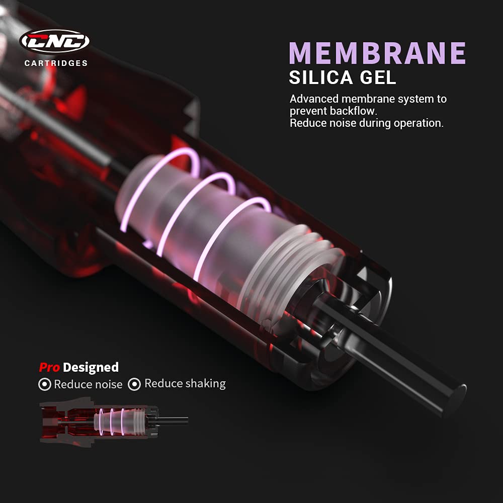 CNC 3RL Tattoo Needles Cartridge 20Pcs #10 Bugpin Disposable Needles Round Liner with Membrane EN04-20-1003RL