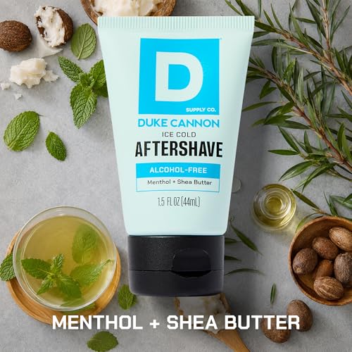 Duke Cannon Menthol Cooling After-Shave Balm 1.5 oz Tripack – Soothes & Refreshes Skin