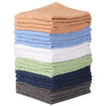 Towel and Linen Mart 100% Cotton - 24 Pack Wash Cloth Set - Flannel Face Cloths, Highly Absorbent and Soft Feel Fingertip Towels (Multi, Pack of 24)