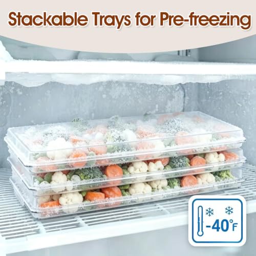 Set of 5 Medium Metal Freeze Dryer Trays with Lids - Compatible with Harvest Right