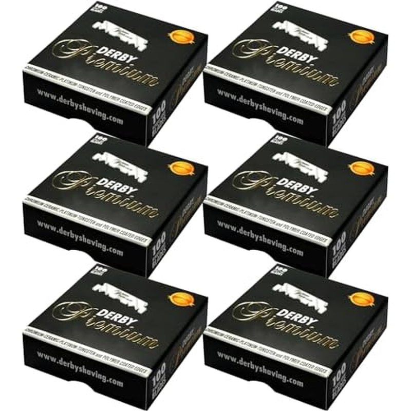 600 "Derby Premium" Single Edge Razor Blades for straight razor