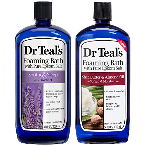 Foaming Bath Gift Set with Lavender Shea & Almond Oil - Stress Relief & Relaxation