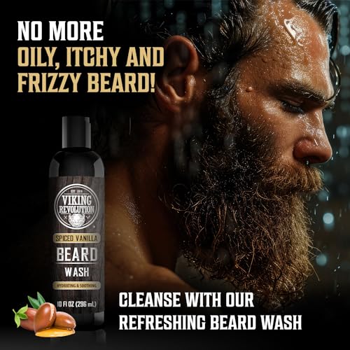 Viking Revolution Beard Wash & Conditioner Set - Spiced Vanilla 10 oz
