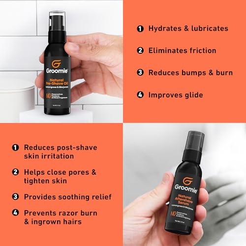 Electric Head Shaver Kit with Pre-Shave Oil & Aftershave Serum - BaldiePro
