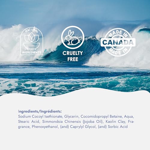 Premium Taza Natural Ocean Shaving Cream (8 oz), Contains Jojoba Oil, Glycerin