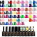 ROSALIND 65PCS Gel Nail Polish Set 60 Colors Glitter Red + Top & Base Coats - Variation of THIS listing