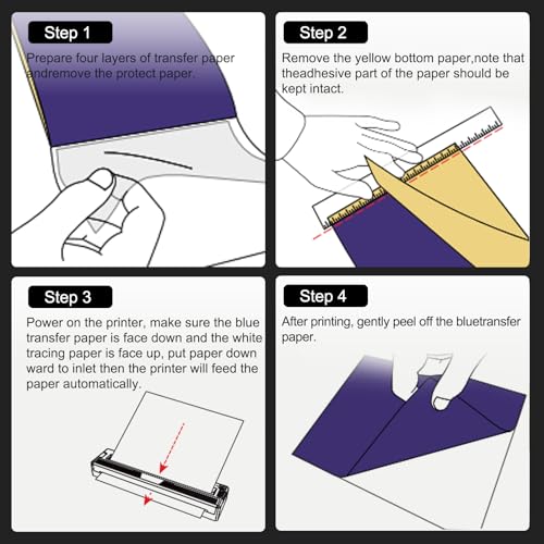 Portable Wireless Tattoo Stencil Printer with Transfer Paper for Artists & Beginners