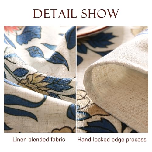 French Linen Tablecloth Rectangular 118x67 Inches Vintage Style Ivar A