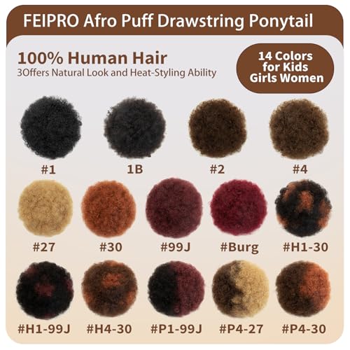 6 Inch Afro Puff Drawstring Ponytail Extension for Black Women - Pack of 1
