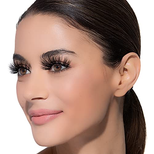 i?ENVY False Lashes, Imperial Mink High-End Eyelashes, Handcrafted Dramatic Natural Lashes, Wispy Fluffy Volume Extension Eyelashes (ADELAIDE)