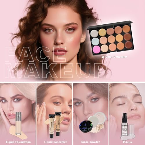 Large Makeup Kit for Women and Teens Full Face Makeup Set with Eyeshadow Palette & Accessories