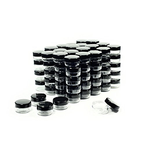 10g Sample Containers with Black Lid - Cosmetic Storage Jars - ZEJIA